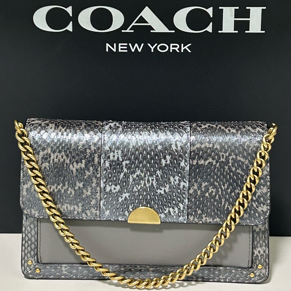 COACH Dreamer ColorBlock Snakeskin and Glovetanned Leather Convertible XBody